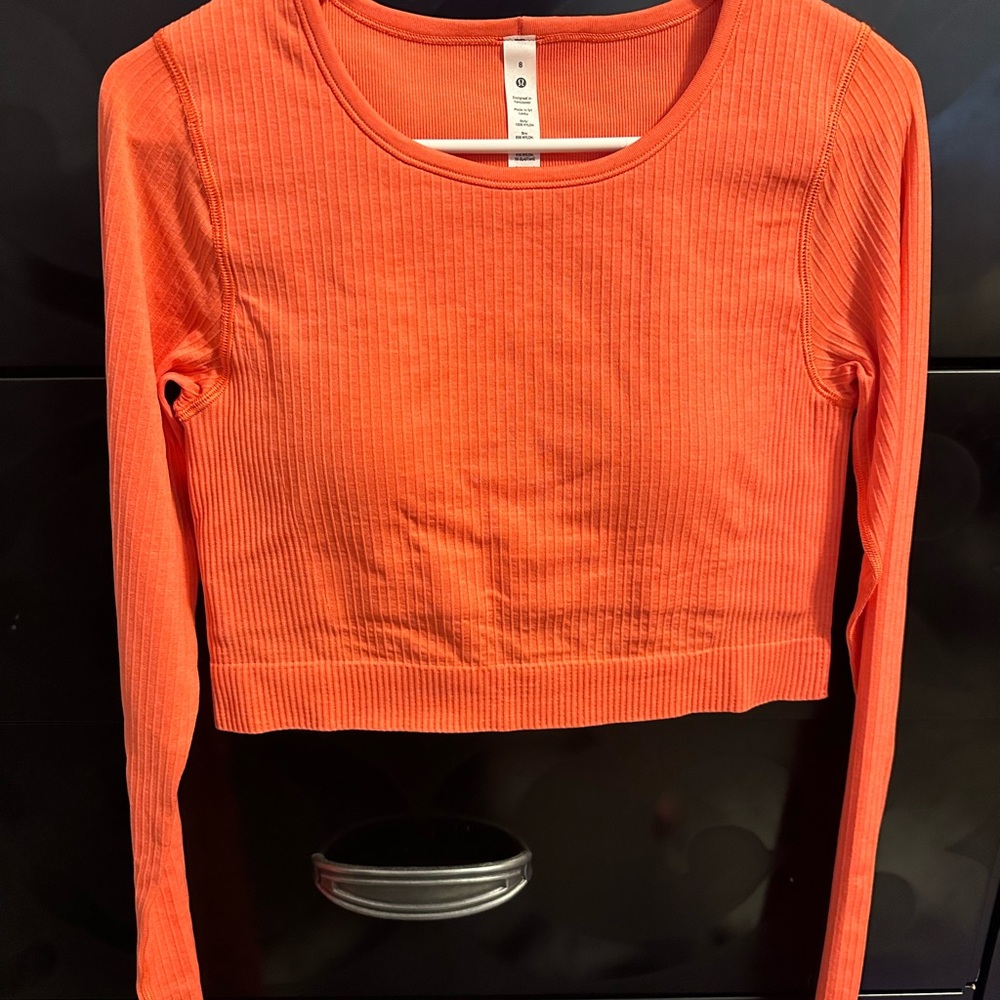 Lululemon Ebb to Street Long Sleeve Cropped Shirt